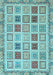 Oriental Light Blue Modern Rug, abs4047lblu