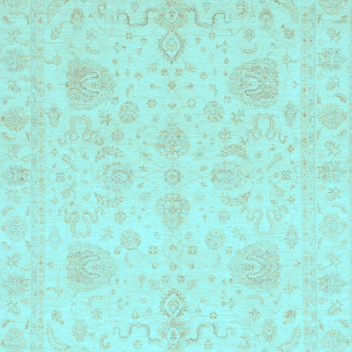 Machine Washable Oriental Light Blue Modern Rug, wshabs4048lblu