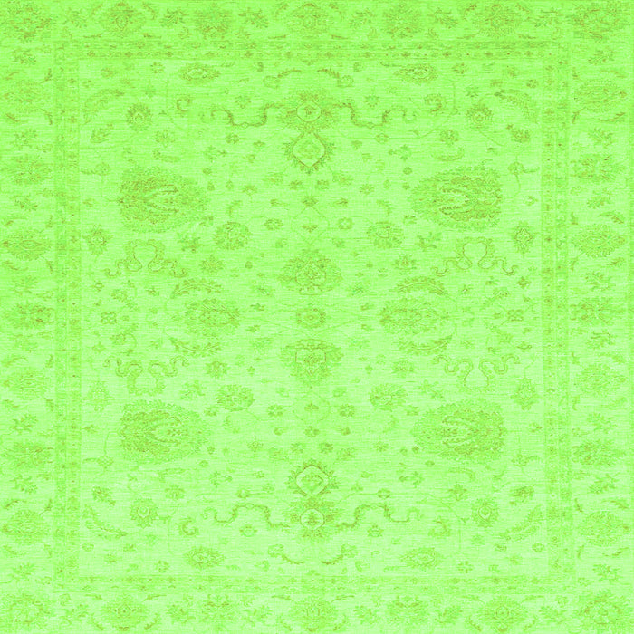 Square Machine Washable Oriental Green Modern Area Rugs, wshabs4048grn