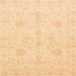Square Abstract Brown Gold Oriental Rug, abs4048