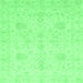 Square Machine Washable Oriental Emerald Green Modern Area Rugs, wshabs4048emgrn