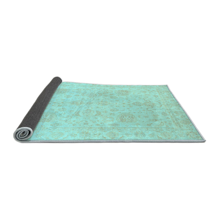 Sideview of Oriental Light Blue Modern Rug, abs4048lblu