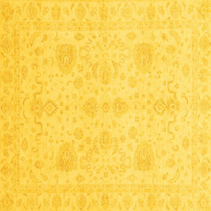 Square Oriental Yellow Modern Rug, abs4048yw