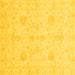 Square Oriental Yellow Modern Rug, abs4048yw