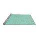 Sideview of Machine Washable Oriental Light Blue Modern Rug, wshabs4048lblu