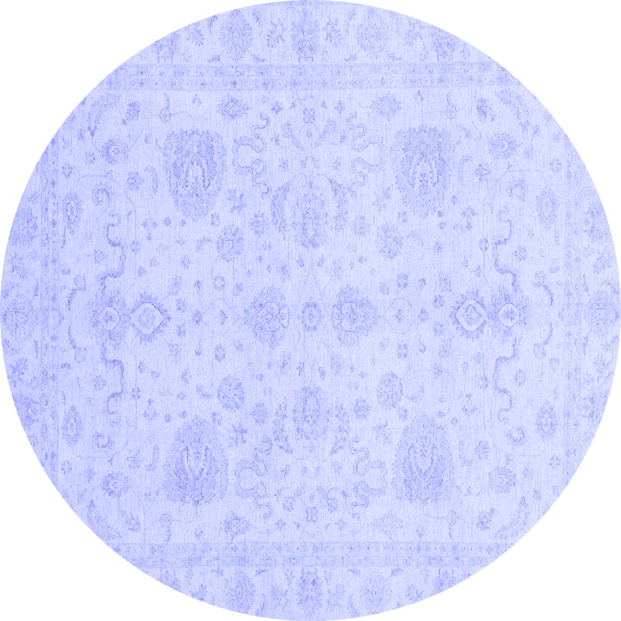 Round Oriental Blue Modern Rug, abs4048blu