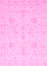 Machine Washable Oriental Pink Modern Rug, wshabs4048pnk