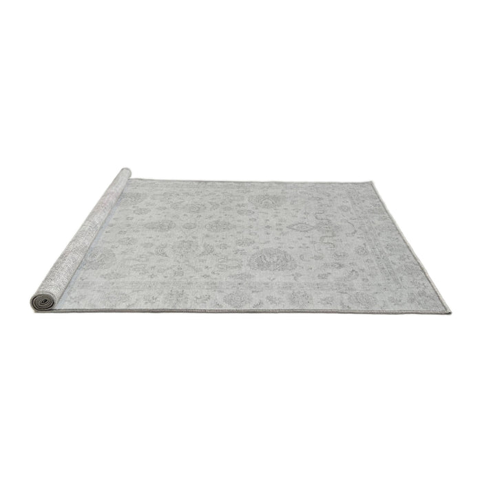 Sideview of Machine Washable Oriental Gray Modern Rug, wshabs4048gry