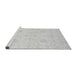 Sideview of Machine Washable Oriental Gray Modern Rug, wshabs4048gry