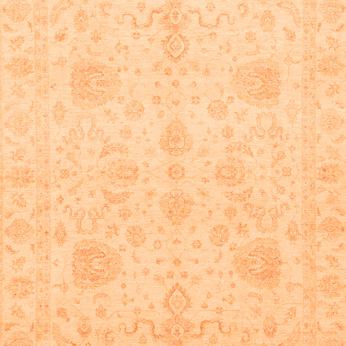 Machine Washable Oriental Orange Modern Area Rugs, wshabs4048org