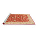 Sideview of Machine Washable Abstract Yellow Rug, wshabs4049