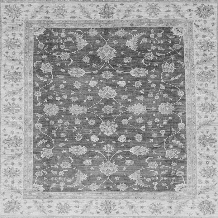 Square Machine Washable Oriental Gray Modern Rug, wshabs4049gry