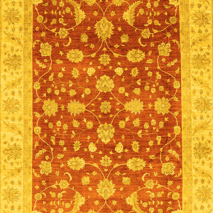Machine Washable Oriental Yellow Modern Rug, wshabs4049yw