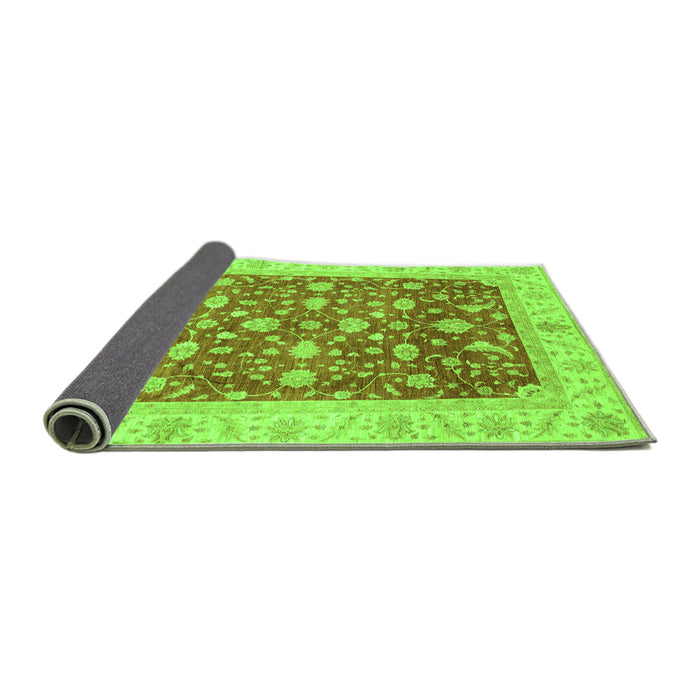 Sideview of Oriental Green Modern Rug, abs4049grn