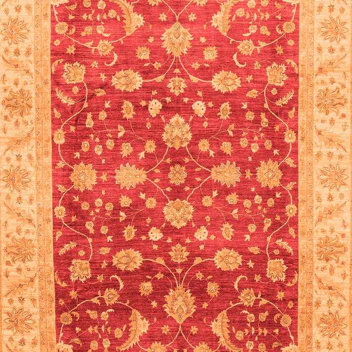 Machine Washable Oriental Orange Modern Area Rugs, wshabs4049org
