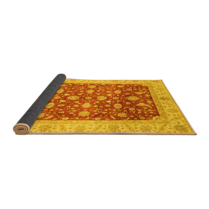 Sideview of Oriental Yellow Modern Rug, abs4049yw