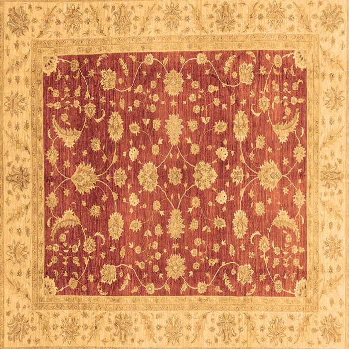 Square Oriental Brown Modern Rug, abs4049brn