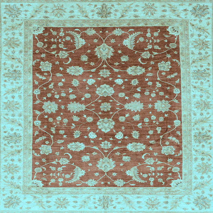 Square Oriental Light Blue Modern Rug, abs4049lblu