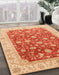 Abstract Yellow Oriental Rug in Family Room, abs4049