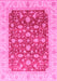 Machine Washable Oriental Pink Modern Rug, wshabs4049pnk