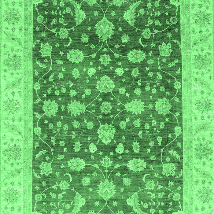 Machine Washable Oriental Emerald Green Modern Area Rugs, wshabs4049emgrn