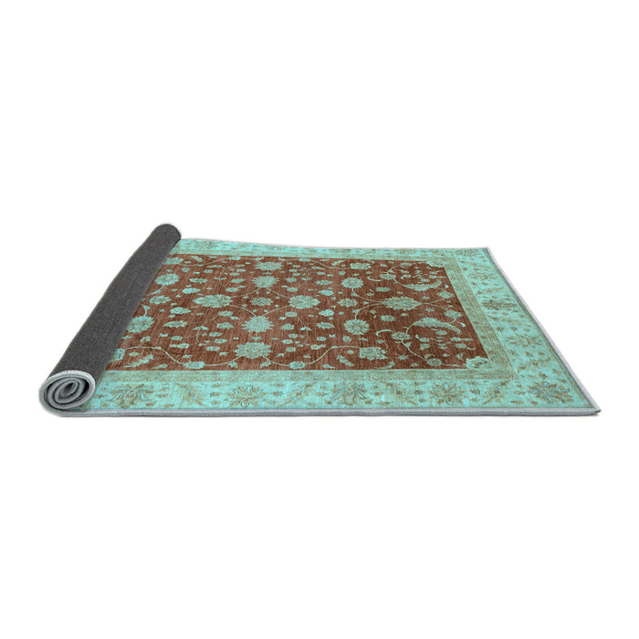 Sideview of Oriental Light Blue Modern Rug, abs4049lblu