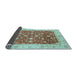 Sideview of Oriental Light Blue Modern Rug, abs4049lblu