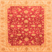 Square Oriental Orange Modern Rug, abs4049org