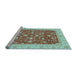 Sideview of Machine Washable Oriental Light Blue Modern Rug, wshabs4049lblu