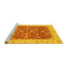 Sideview of Machine Washable Oriental Yellow Modern Rug, wshabs4049yw