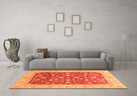 Machine Washable Oriental Orange Modern Rug, wshabs4049org