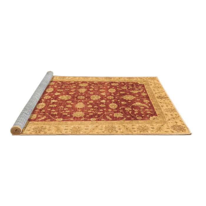 Sideview of Machine Washable Oriental Brown Modern Rug, wshabs4049brn