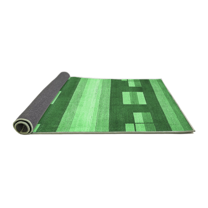 Sideview of Abstract Emerald Green Modern Rug, abs404emgrn