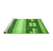 Sideview of Machine Washable Abstract Green Modern Area Rugs, wshabs404grn