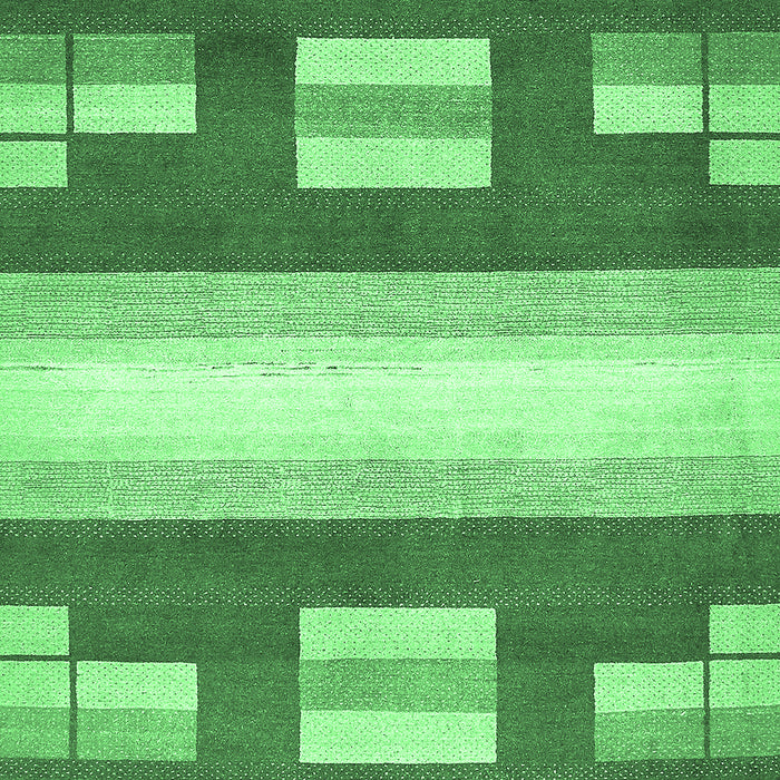 Machine Washable Abstract Emerald Green Modern Area Rugs, wshabs404emgrn