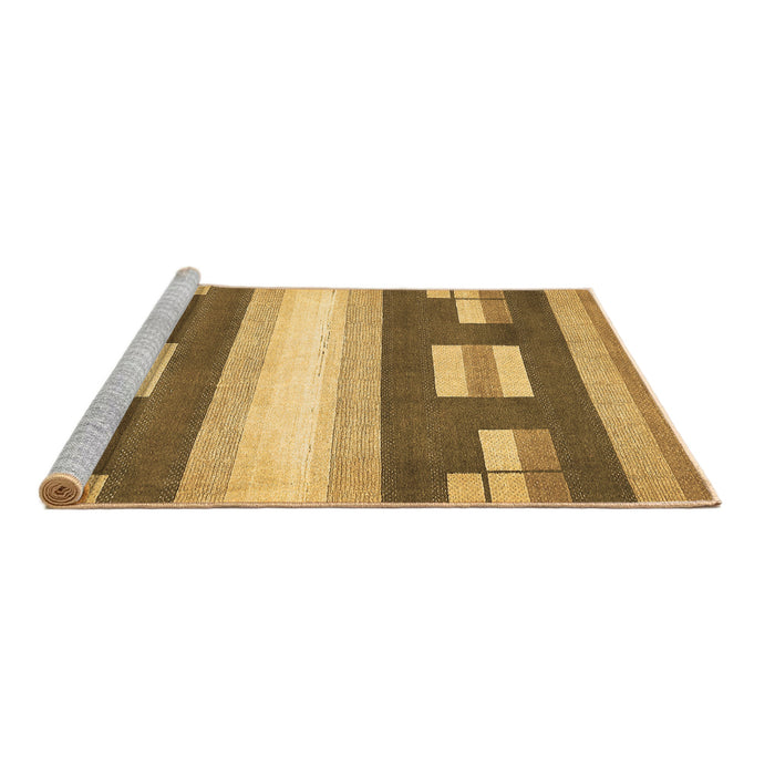 Sideview of Machine Washable Abstract Brown Modern Rug, wshabs404brn