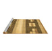 Sideview of Machine Washable Abstract Brown Modern Rug, wshabs404brn