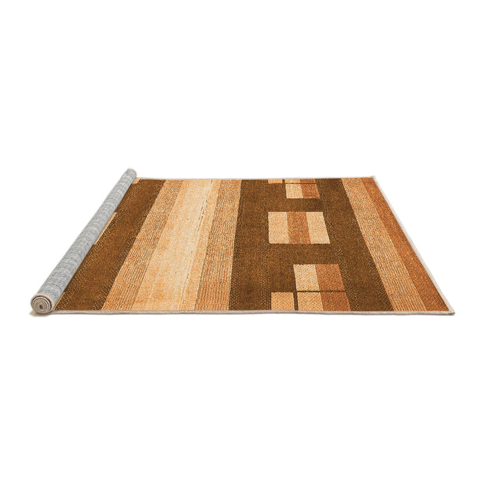 Sideview of Machine Washable Abstract Orange Modern Area Rugs, wshabs404org