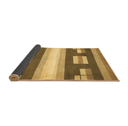 Sideview of Abstract Brown Modern Rug, abs404brn