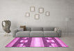 Machine Washable Abstract Purple Modern Area Rugs in a Living Room, wshabs404pur