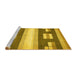 Sideview of Machine Washable Abstract Yellow Modern Rug, wshabs404yw