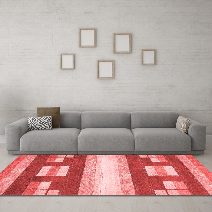Modern Red Washable Rugs