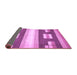 Sideview of Abstract Purple Modern Rug, abs404pur