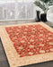 Abstract Orange Red Oriental Rug in Family Room, abs4050