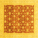 Square Oriental Yellow Modern Rug, abs4050yw