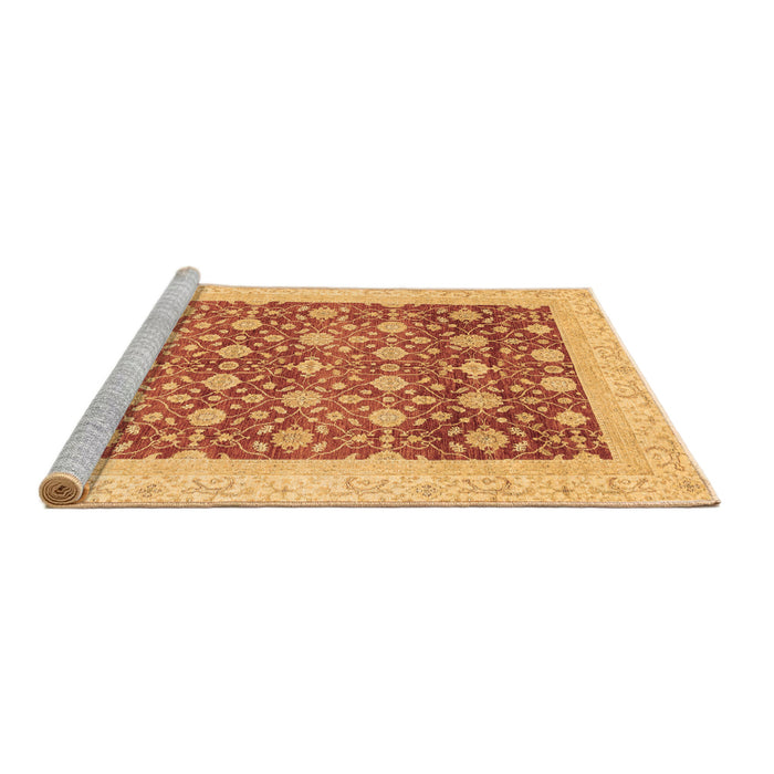 Sideview of Machine Washable Oriental Brown Modern Rug, wshabs4050brn