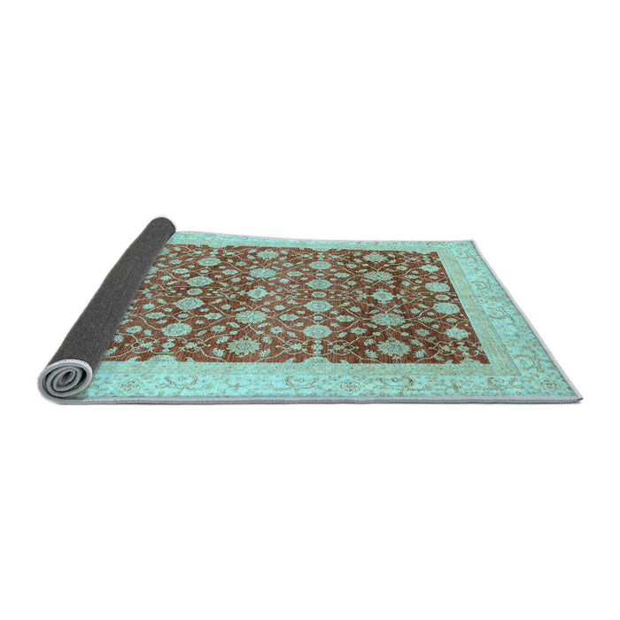 Sideview of Oriental Light Blue Modern Rug, abs4050lblu