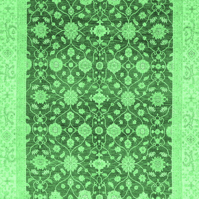 Machine Washable Oriental Emerald Green Modern Area Rugs, wshabs4050emgrn