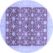 Round Oriental Blue Modern Rug, abs4050blu