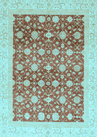 Oriental Light Blue Modern Rug, abs4050lblu